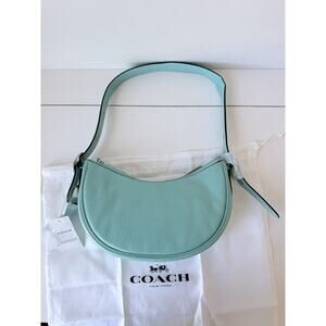 Coach Women's Luna Faded Blue Soft Pebble Shoulder Bag NWOT With Dust Bag